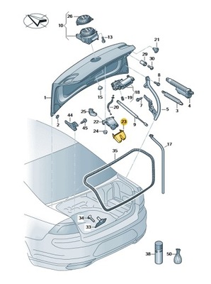 Захист замка задній кришки vw passat b8 оригінал фото №1