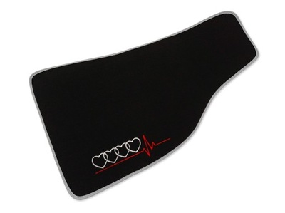 ALFOMBRILLAS ESCOBILLAS DE FELPA PREMIUM AUDI 80 B4 (1991-1996)CZARNE + 4XHAFT  