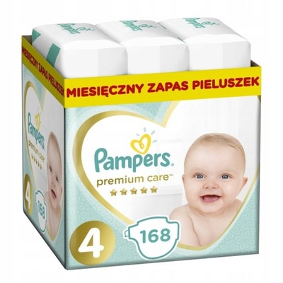 HIT! PAMPERS Pieluchy Premium Care 4 Maxi 168 szt!