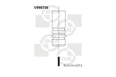 VALVES SSACE I EXHAUST BGA V998756 + GIFT  