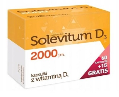 Solevitum D3 2000 WITAMINA D3 ODPORNOŚĆ KOŚCI 75 k