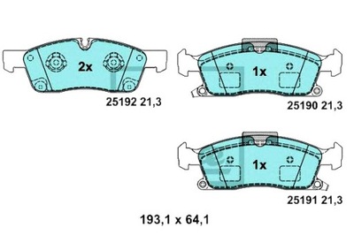 ATE TRINKELĖS HAM. DB P. W166/X166 GL/ML CLASS 11- CERAMIC 