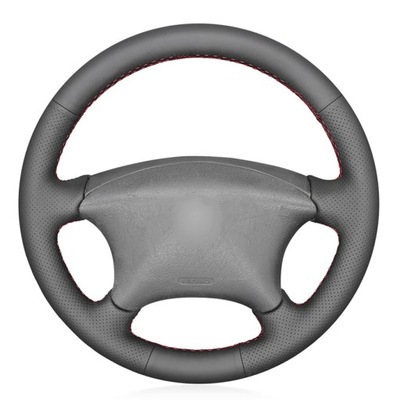 NEGRO THITLLACK PU FAUX CUERO OKLADKA VOLANTE PARA CITROEN XSARA PICA  