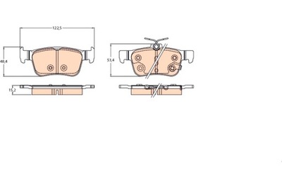 TRW ZAPATAS DE FRENADO PARTE TRASERA HONDA CIVIC X E 1.0-ELECTRIC 09.15-  