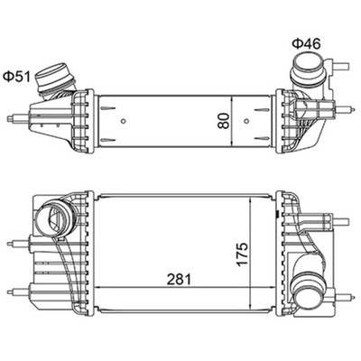 RADUADOR AIRE DE CARGA HART 630 304  