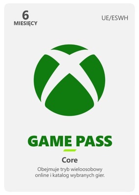 Subskrypcja Microsoft Xbox Game Pass Core 6 miesięcy