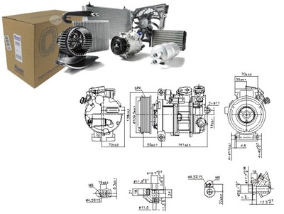 COMPRESSOR AIR CONDITIONER MERCEDES A W176 B SPORTS TOURER W246 W242 CLA  