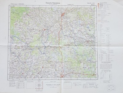 Deutsche Heereskarte Minsk Blatt Nr U 54