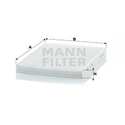 FILTR, VENTILATION PRZESTRZENI PASAZERSKIEJ MANN-FILTER CU 2436  