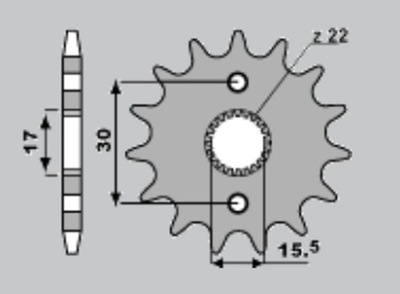 JR KRUMPLIARATIS PRIEKINĖ 332 14 HONDA CR 80/85 (JTF1256.14) 