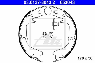 BRAKE SHOES BRAKE ATE 03.0137-3043.2  