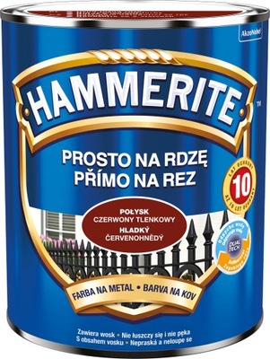 Farba Hammerite na rdzę CZERWONY TLENKOWY 0,25L