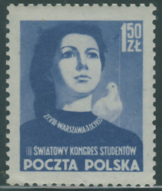 Polska 1,50 zł. - 1953 Kongres Studentów