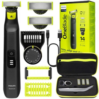 GOLARKA MĘSKA PHILIPS ONEBLADE PRO 360 MASZYNKA DO TWARZY I CIAŁA + ETUI