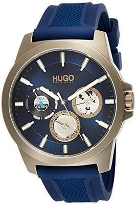 Hugo męski zegarek kwarcowy z wieloma tarczami Niebieski/Złoty