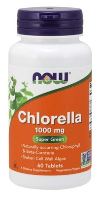 NOW FOODS CHLORELLA 1000 MG 60 TAB OCZYSZCZANIE