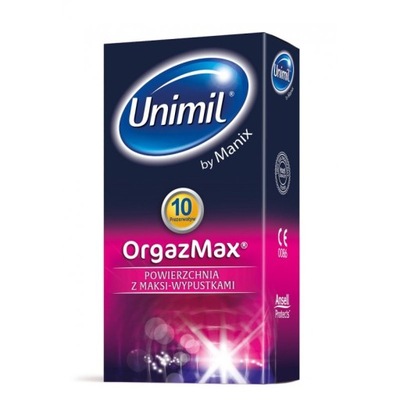 Prezerwatywy UNIMIL ORGAZMAX z wypustkami 10 sztuk