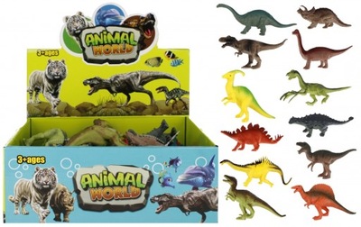 DINOZAURY FIGURKI 15cm mix kolorów i MODELI dinozaury zabawki MEGA CREATIVE