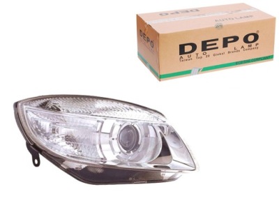 Фара skoda fabia roomster h7 06-15 pr depo фото №1