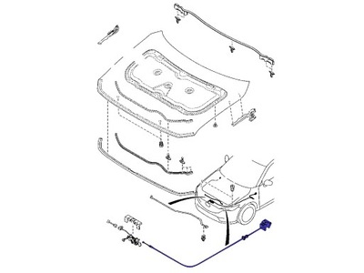 MAZDA CX5 2017 КАБЕЛЬ КАПОТУ KB7W56720 KB7W56720A