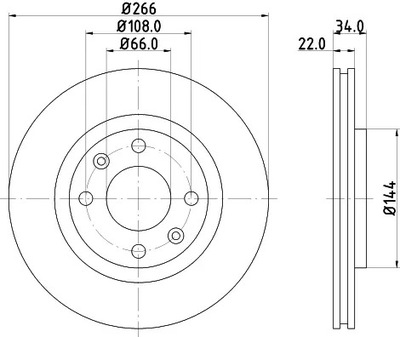 HELLA ДИСК ГАЛЬМІВНИЙ 8DD 355 108-351