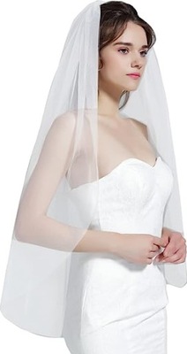 Welon ślubny biały damski Beautelicate 100cm