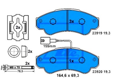 КОЛОДКИ ТОРМОЗНЫЕ CITROEN JUMPER FIAT DUCATO PEUGEO