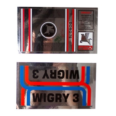 ZESTAW NAKLEJEK ROWEROWYCH WIRGI 3 CHROM