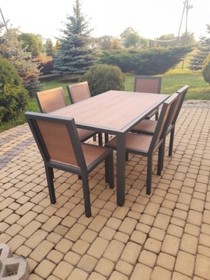 Meble ogrodowe stół + 6 krzeseł