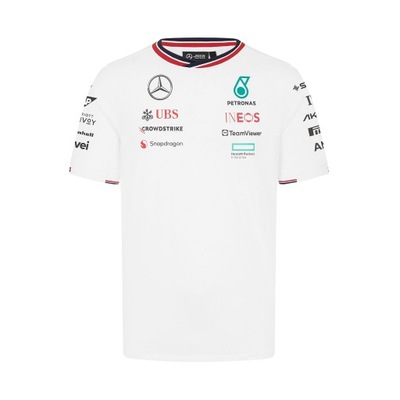 Koszulka męska Team biała Mercedes AMG F1 2024 (XXL)