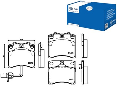 HELLA PAGID ZAPATAS DE FRENADO 7D0698151H 7D0698151C  