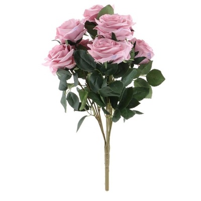Ślubny bukiet kwiatów róży francuskiej z 10 głowami