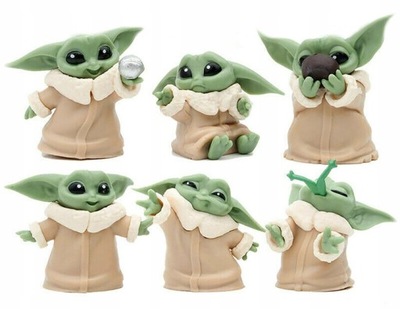Baby Yoda Mandalorian Figurki 6 Sztuk STAR WARS