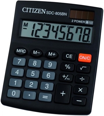 Kalkulator biurowy 8-cyfrowy czarny duży