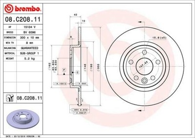 DISKU STABDŽIŲ COATED DISC LINE 08.C208.11 