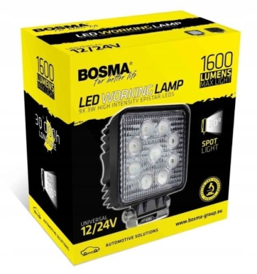 ФАРА РОБОЧА LED (СВІТЛОДІОД) 12/24V 9XLED (СВІТЛОДІОД) 