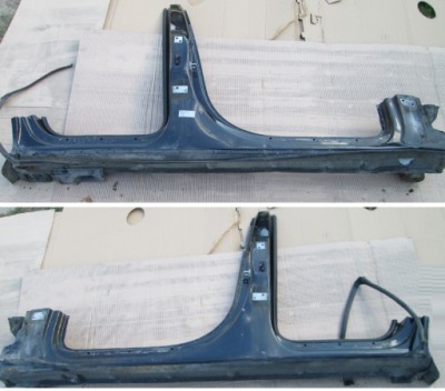 Audi q7 07r порог блок двигателя левый правый полный чёрный фото №1