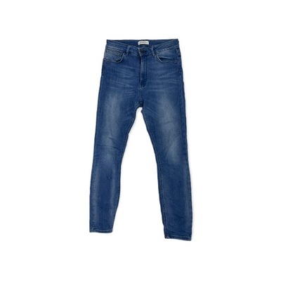 Jeansowe niebieskie spodnie damskie ZARA DENIM 38