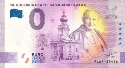 0 euro 10. Rocznica Beatyfikacji Jana Pawła II