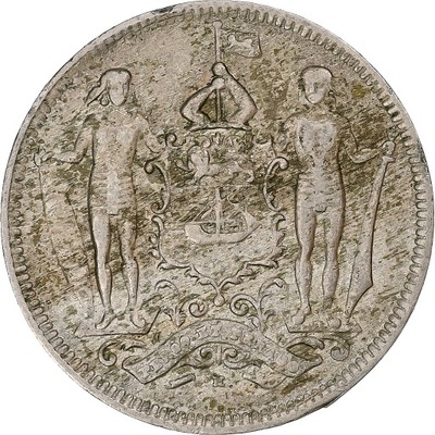 BRYTYJSKIE PÓŁNOCNE BORNEO, 2 1/2 Cent, 1903, Heat