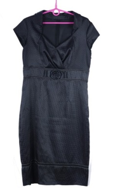 SUKIENKA czarna w kropki VINTAGE PRL