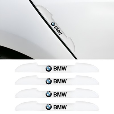 4 X PEGATINAS PELÍCULA DE PROTECCIÓN AL DE PUERTA ESPEJOS RANTY CON LOGOTIPO BMW ZYWICZAL 3D  