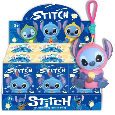 ZESTAW 6 SZT BRELOK FIGURKA STICH STITCH SERIA ZAWIESZKA NIESPODZIANKA