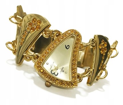 Zegarek damski PERFECT bransoleta złoty cyrkonie