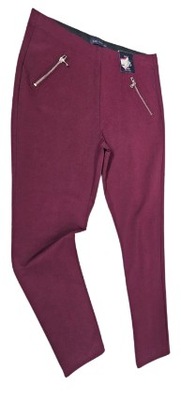 M&S spodnie burgundowe skinny jegging 40