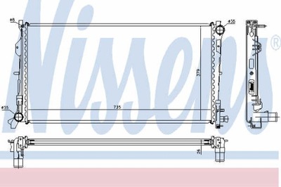 РАДИАТОР ВОДЫ NISSENS 61018A