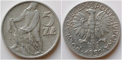 5 zł Rybak 1959 r.