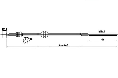 ATE LINKA HAMULCA RĘCZNEGO PRZÓD (445MM) OPEL COMB