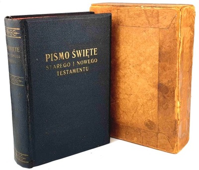 WUJEK- BIBLIA. PISMO ŚWIĘTE STAREGO I NOWEGO TESTAMENTU 1935 oprawa, etui