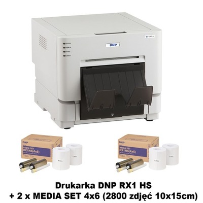 Drukarka termosublimacyjna DNP DS-RX1HS + 2 KARTONY PAPIERU 10x15cm = 2800